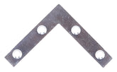 Prosource FC-Z02-013L Corner Brace, 2 in L, 2 in W, 3/8 in H, Steel, Zinc-Plated, 1.6 mm Thick Material